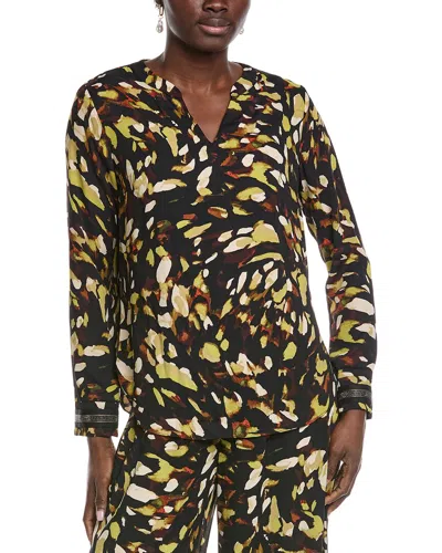 Joseph Ribkoff Floral Blouse In Black
