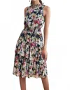 Joseph Ribkoff Floral Halter Dress In Midnight In Multi