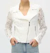 Joseph Ribkoff Floral Lace Jacket In Vanilla