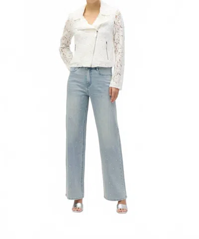 Joseph Ribkoff Floral Lace Jacket In White