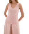 Joseph Ribkoff Floral Lace V-neck Camisole Top In Quartz In Pink