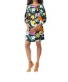 Joseph Ribkoff Floral Print Scarf Dress In Black Multi In Multi