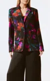 Joseph Ribkoff Floral Print Straight Blazer In Floral/multi In Multi