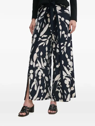 JOSEPH RIBKOFF FLORAL PRINT TIE TROUSERS