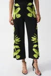 Joseph Ribkoff Floral Pull On Culotte Pants In Black/multi In Multi