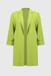 Joseph Ribkoff Flowy Light Notched Longline Blazer In Green In Green