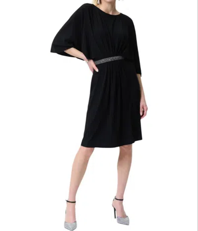 Joseph Ribkoff Flutter Sleeve Dress In Black