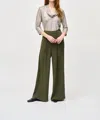 Joseph Ribkoff Long Sleeve Ruffle Cowl Neck Top In Beige/gold In Multi