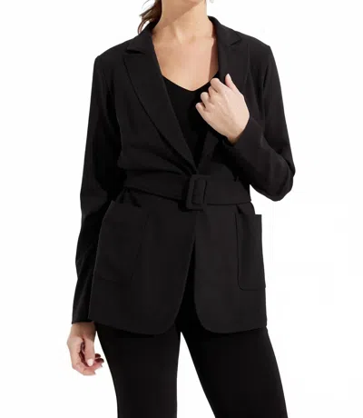 Joseph Ribkoff Formal Belted Hip-length Coat In Black
