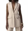 Joseph Ribkoff Formal Sleeveless Vest In Parchment Beige In Neutral