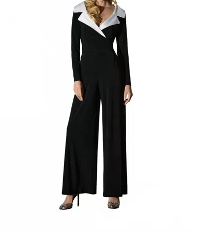 Joseph Ribkoff Formal V-neck Jumpsuit In Black