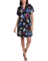 Joseph Ribkoff Front Pleat Polo Dress In Black