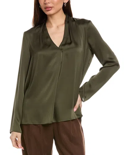 Joseph Ribkoff Front Pleat Top In Green