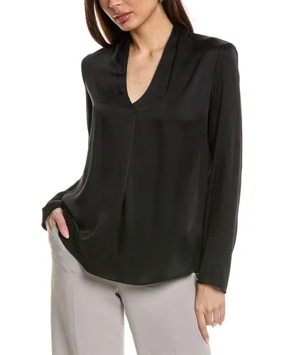 Joseph Ribkoff Front Pleat Top In Black