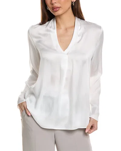 Joseph Ribkoff Front Pleat Top In White