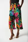 Joseph Ribkoff Tropical Print Culotte Pants In Multi