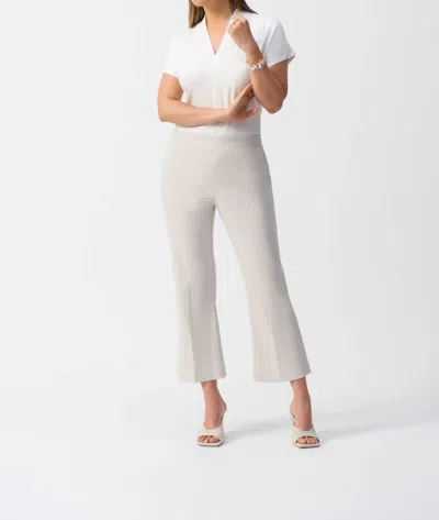 Joseph Ribkoff Geometric Jacquard Pull On Pants In Grey/white In Multi
