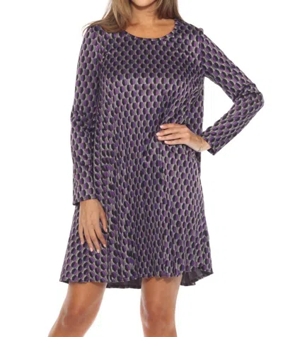 Joseph Ribkoff Geometric Knit Shift Dress In Black/multi