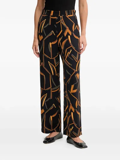 Joseph Ribkoff Geometric-pattern Trousers In Animal Print