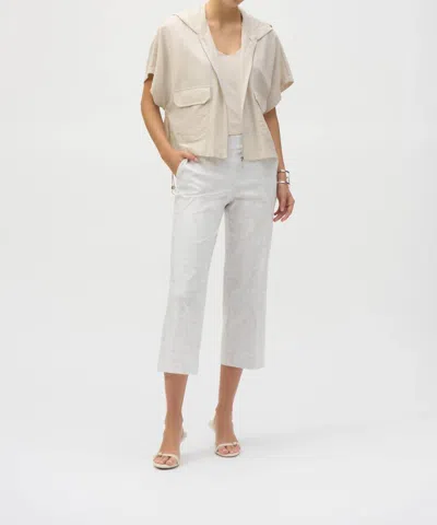 Joseph Ribkoff Geometric Print Culotte Pants In Beige/vanilla In Grey