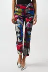 Joseph Ribkoff Geometric Print Straight Leg Pull-on Pants In Multi In Multi