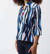 Joseph Ribkoff Vanilla Multi Print Top In Blue In Blue