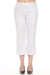 Joseph Ribkoff Geometric Scribbles Pull On Culotte Pants In Beige/vanilla In White