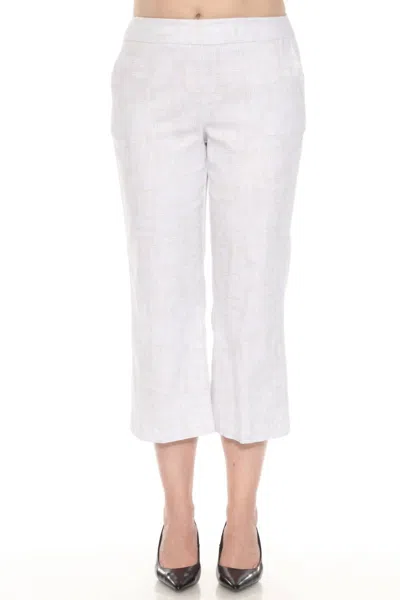 Joseph Ribkoff Geometric Scribbles Pull On Culotte Pants In Beige/vanilla In White