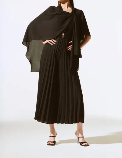 Joseph Ribkoff Georgette Flowy Poncho In Black