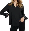 Joseph Ribkoff Georgette Top In Black In Black