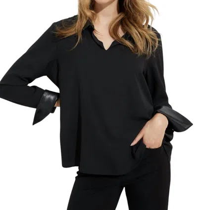 Joseph Ribkoff Georgette Top In Black