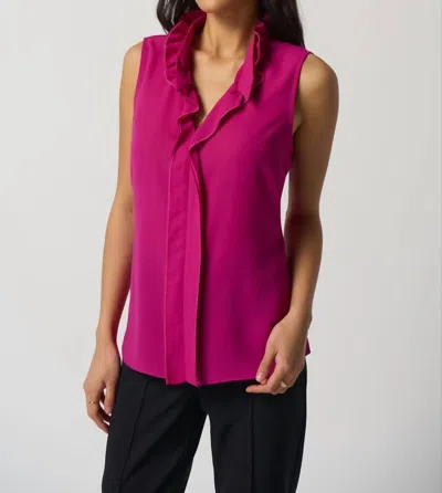 Joseph Ribkoff Georgette Top With Ruffles In Opulence In Multi