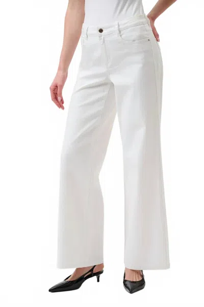 Joseph Ribkoff Goldie Classic Wide Leg Stretch Jeans In White