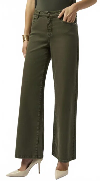 Joseph Ribkoff Goldie Classic Wide-leg Stretch Jeans In Avocado In Green