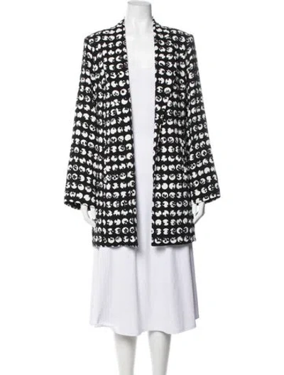Pre-owned Joseph Ribkoff Graphic Print Coat In Black