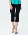 Joseph Ribkoff Grommets Microfiber Pants In Black In Blue