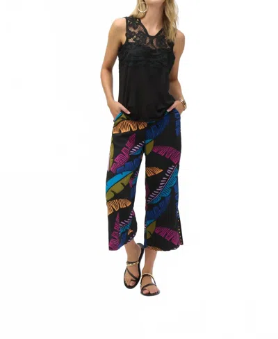 Joseph Ribkoff Guipure Lace Sleeveless Top In Black
