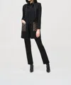 Joseph Ribkoff Heavy Knit And Metallic Quilting Vest In Black In Black