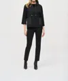 Joseph Ribkoff Heavy Knit Boxy Top In Black In Black