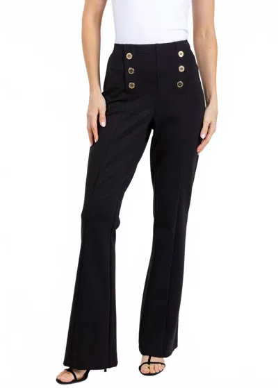 Joseph Ribkoff Heavy Knit Flared Pull On Pants In Black