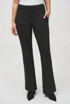 JOSEPH RIBKOFF HEAVY KNIT FLARED PULL-ON PANTS IN CHARCOAL