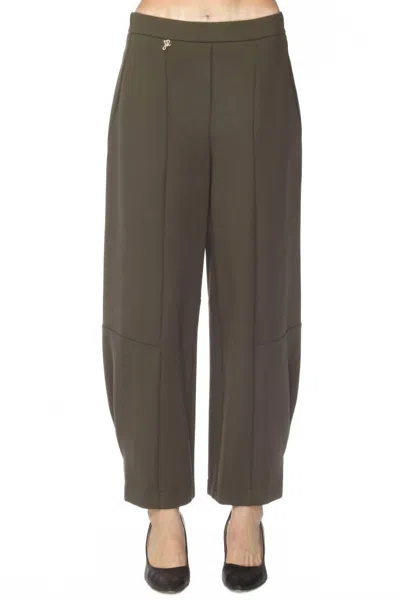 Joseph Ribkoff Heavy Knit Pull On Barrel Pants In Avocado In Brown