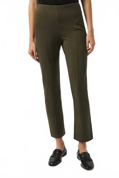 Joseph Ribkoff Heavy Knit Slim Fit Pull On Pant In Avocado In Animal Print