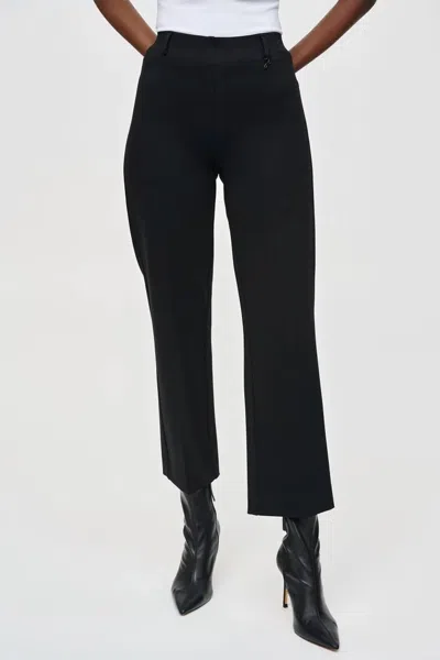 Joseph Ribkoff Heavy Knit Straight Pants In Black