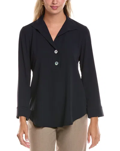 Joseph Ribkoff Henley Blouse In Blue