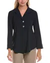 Joseph Ribkoff Henley Blouse In Blue