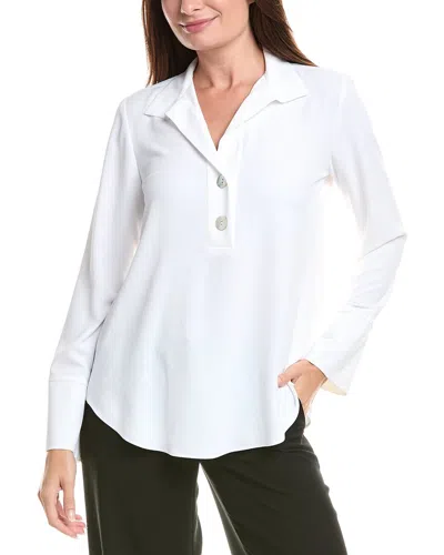 Joseph Ribkoff Henley Blouse In White