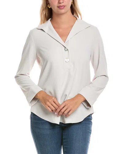 Joseph Ribkoff Henley Blouse In White