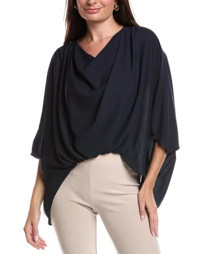 Joseph Ribkoff High-low Cowl Neck Top In Blue