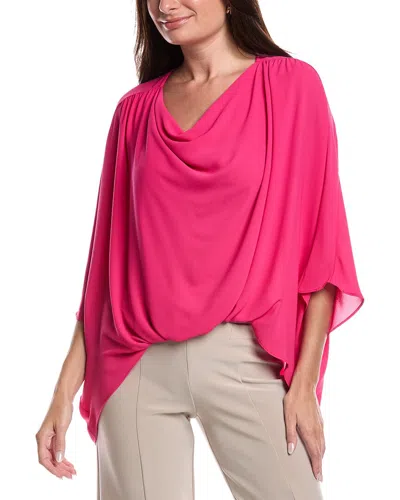 Joseph Ribkoff High-low Cowl Neck Top In Pink